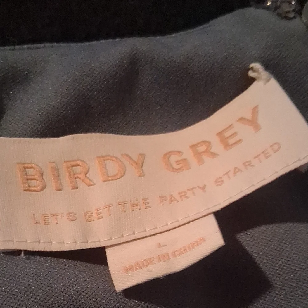 NWT Birdy Grey French Blue Matte Satin Bridesmaid Dress - Size L - Picture 5 of 13